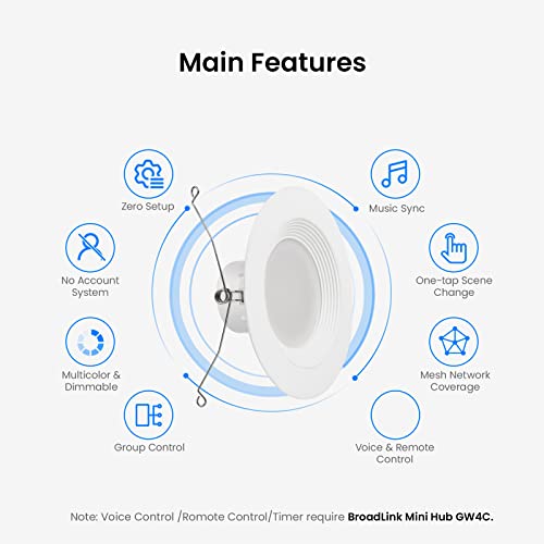 BroadLink Smart Recessed Downlight 4 Pack