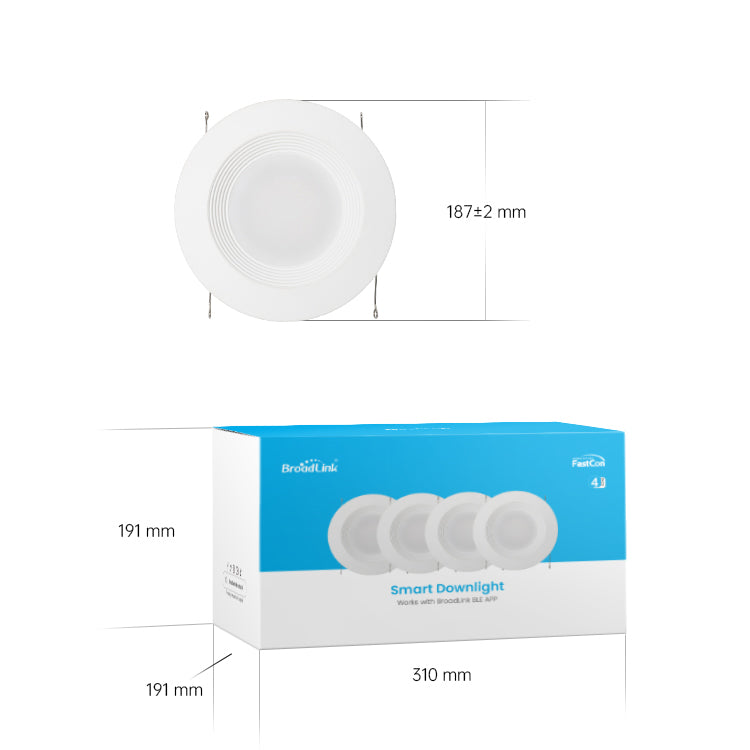 BroadLink Smart Recessed Downlight 4 Pack