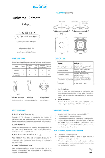 Universal Remote RM4 pro S