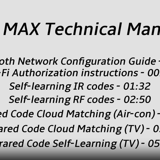 RM MAX Technical Manual